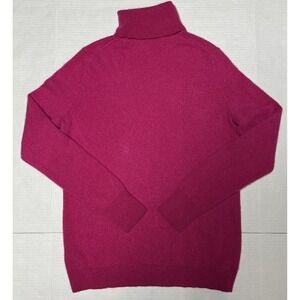 Talbots Women's Sweater Lp Petite Pure Cashmere Turtleneck Jumper Pullover Pink